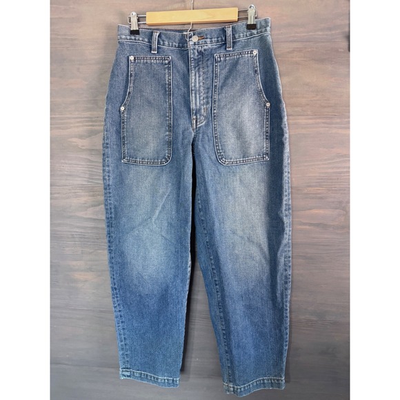 Madewell Balloon Jeans in Greene Wash: Workwear Edition Size 28 - Picture 4 of 7